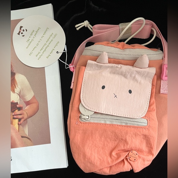 Back to school sales- BNWT Cute Mellow Sip Buddy Water Bottle Bag - Bunny - Picture 4 of 11